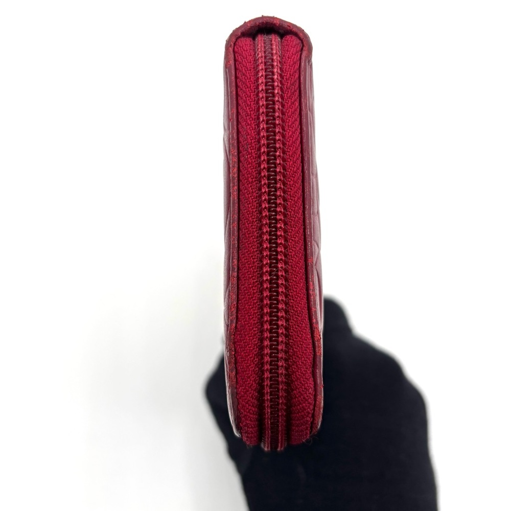 Chanel Red Camelia Zip Around Leather Wallet - Picture 4 of 10